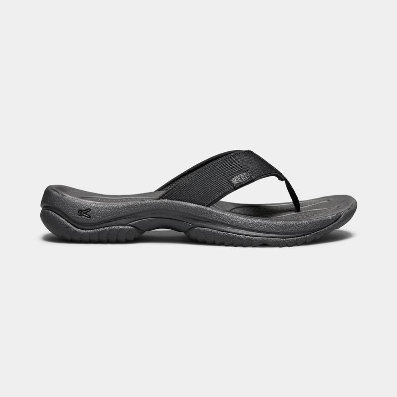 Cheap Keen Kona Flip II Mens Flip Flops Black/Grey (5349-TWEHZ)